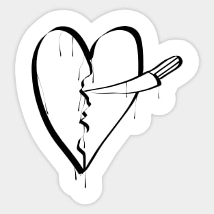 pierced heart Sticker